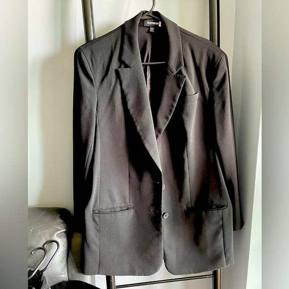 Women’s Black Oversized Blazer - Express - Size Small - Picture 1 of 4
